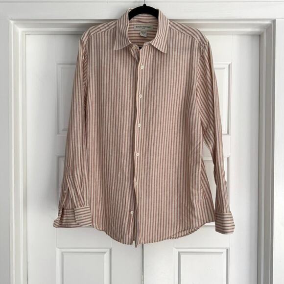 2000s Banana Republic Linen Cotton Men’s Button Down - Medium - Picture 1 of 6